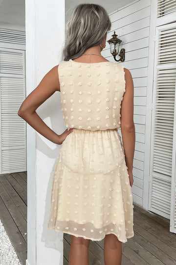 V-ringning Aprikos Sommarklänning